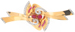 18 karat and pink gold combination Retro Modern clips