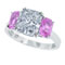 Platinum Emerald and diamond ring PF2123