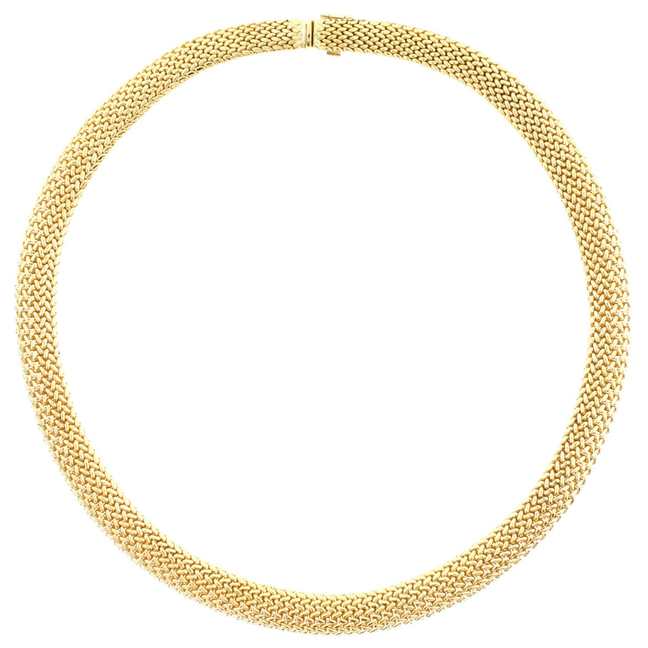 Tiffany & Co.Somerset Gold Mesh Necklace, Pampillonia Jewelers
