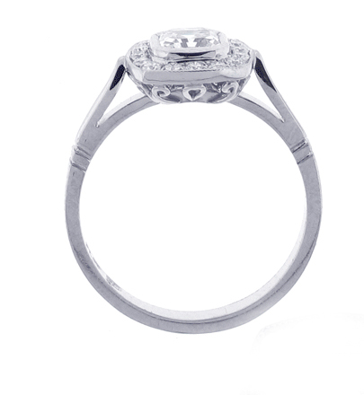 Asscher Cut Diamond Halo Engagement Ring | DC MD Va | Pampillonia ...