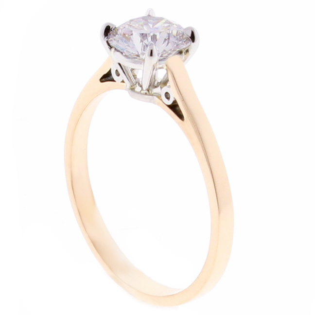 Peach Gold Diamond Engagement Rings | DC MD VA | Pampillonia Jewelers ...