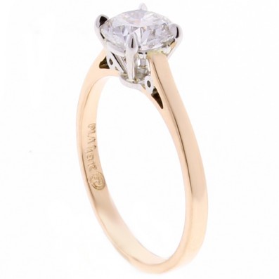 Peach Gold Diamond Engagement Rings | DC MD VA | Pampillonia Jewelers ...