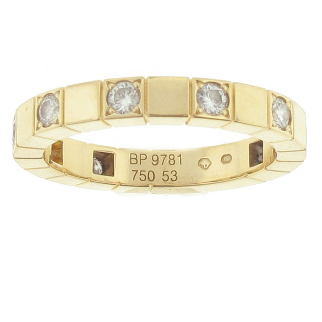 preowned Cartier Lanières Diamond Gold Band Ring