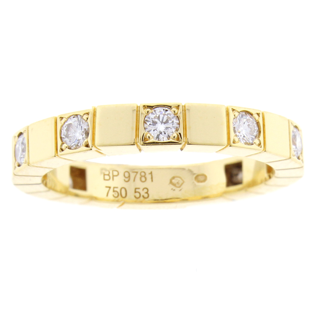 vintage Cartier Lanières Diamond Gold Band Ring for sale