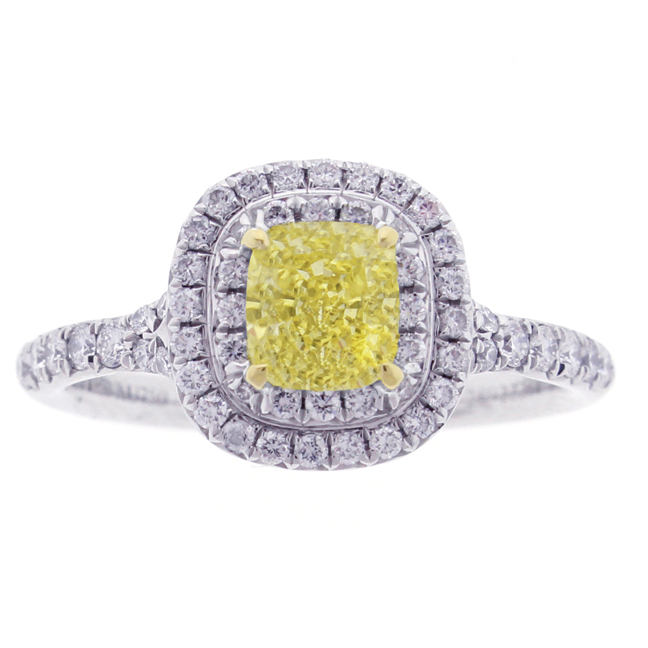 Previously owned vintage -estate Tiffany & Co. Soleste® Fancy Intense Yellow Diamond Ring