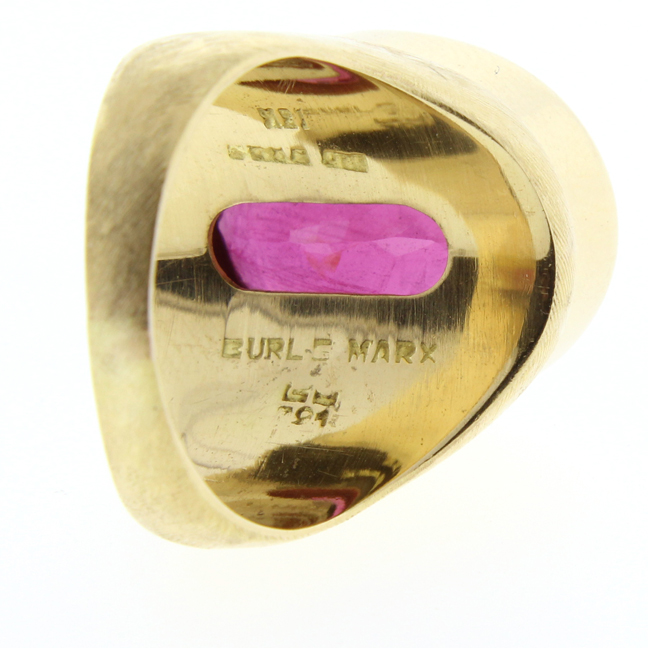 Burle-Marx Large Pink Tourmaline Ring at pampillonia