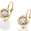 Diamond donut drop earrings