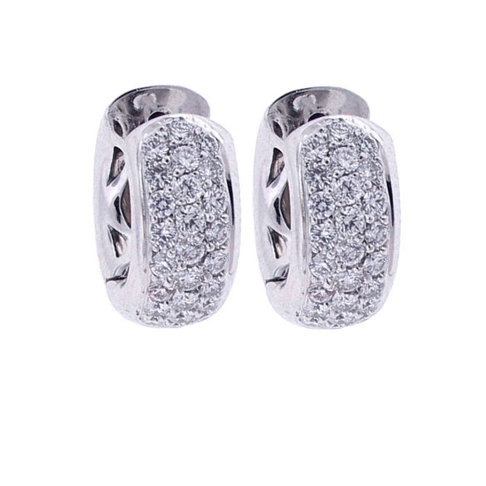 Diamond huggie-style earrings