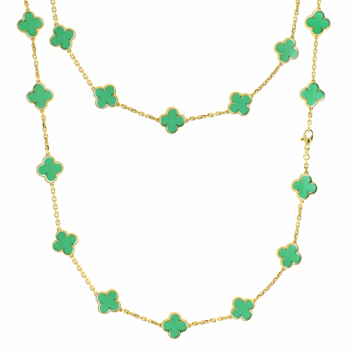 Vintage Van Cleef & Arpels Chrysoprase and Diamond Pendant at