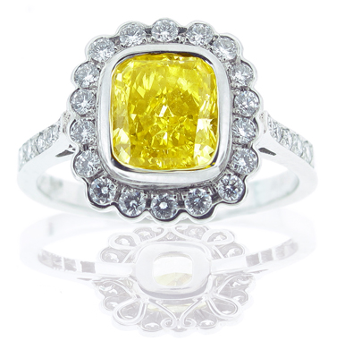 Canary yellow diamond ring