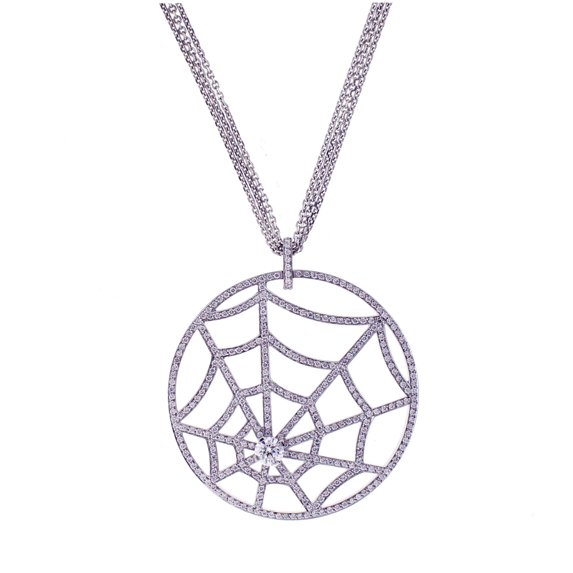 Chaumet “Attrape Moi” Catch Me Spider Web Diamond Necklace