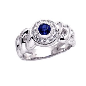 Sapphire and diamond ring