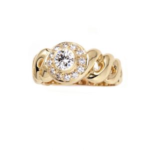 Twist Gold Diamond Ring