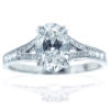 Oval Diamond Split Band Engagement Ring
