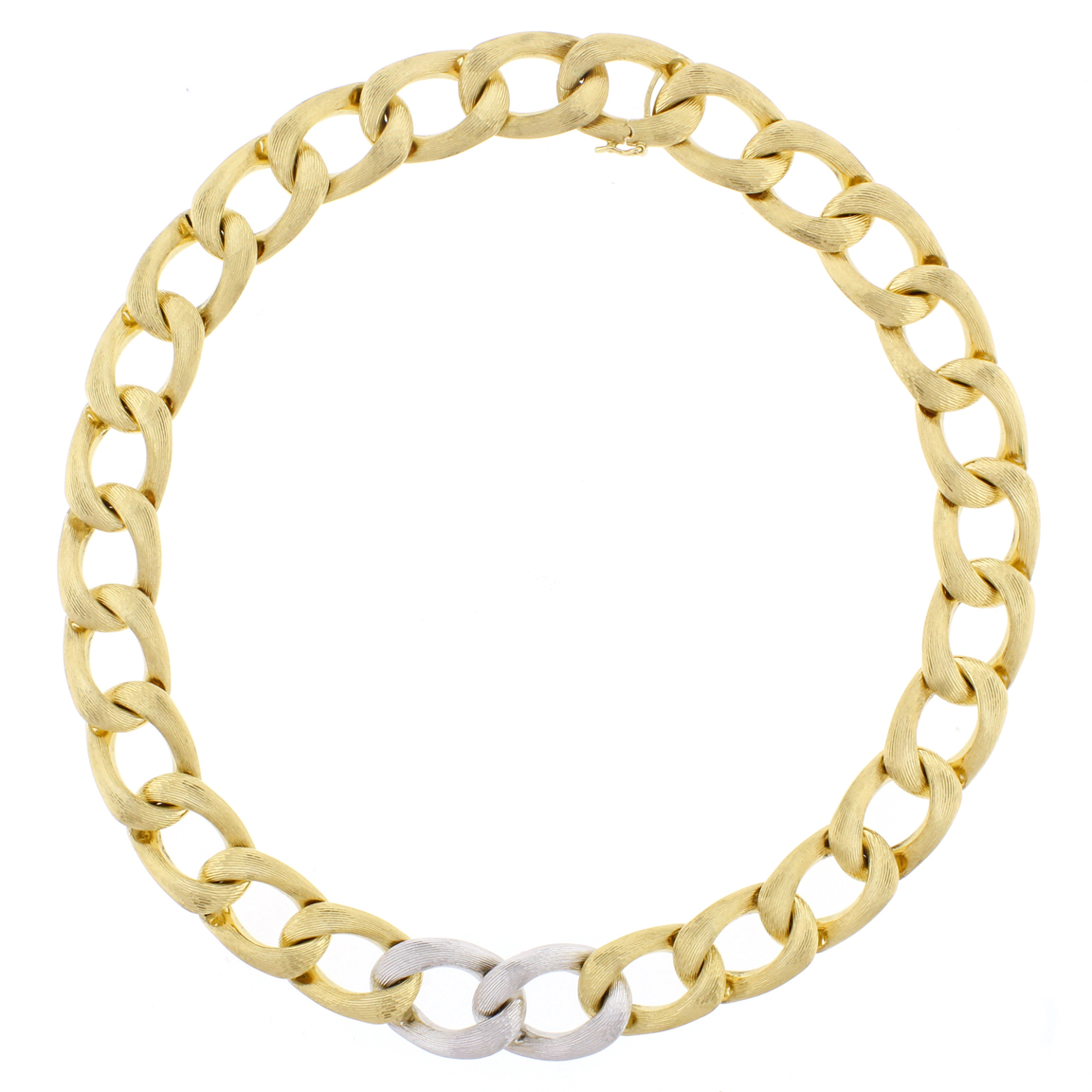 Abel & Zimmerman Diamond Open Link Necklace | Pampillonia Jewelers ...