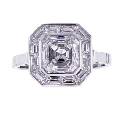 Pippa Middleton Style Asscher Cut Diamond Engagement Ring | Pampillonia ...