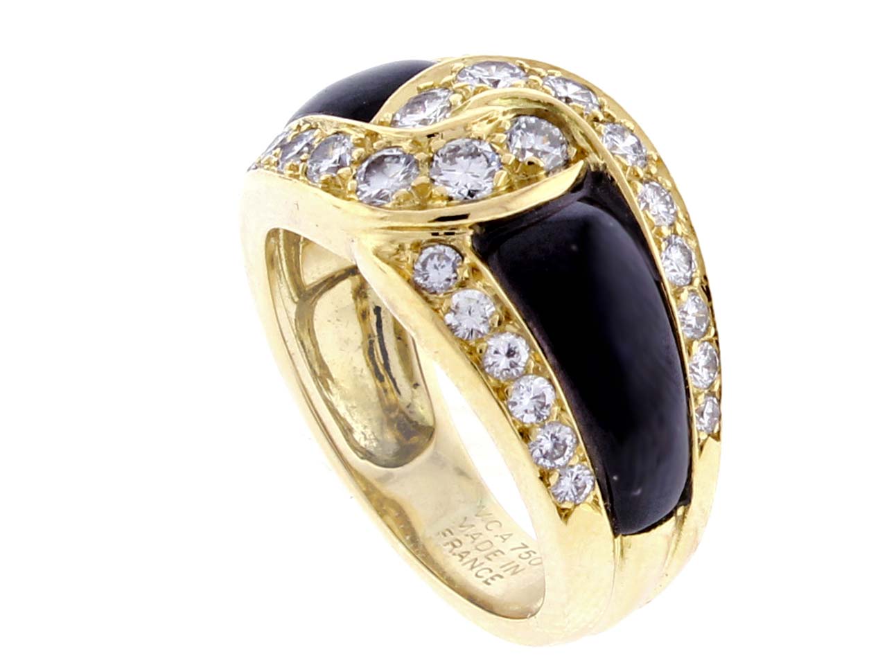 Van Cleef & Arpels Onyx and Diamond Ring | Pampillonia Jewelers ...