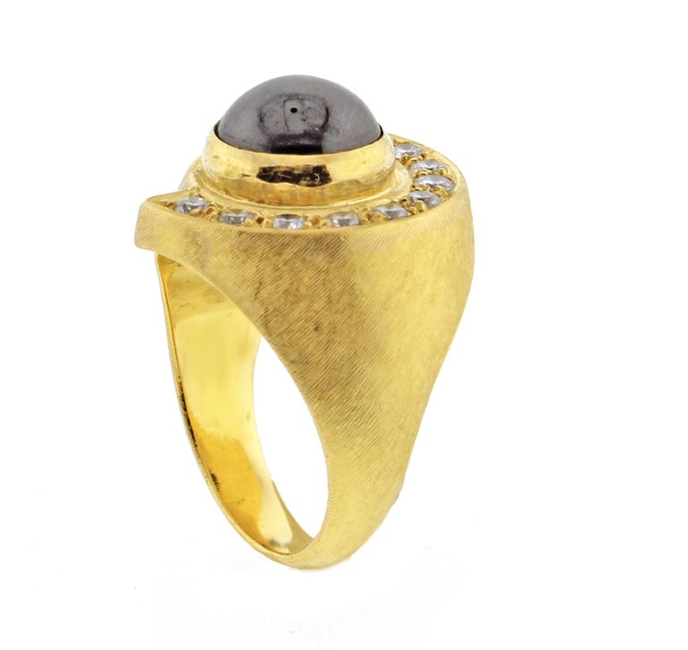 Burle Marx Black Tourmeline and Diamond Ring | Pampillonia Jewelers ...