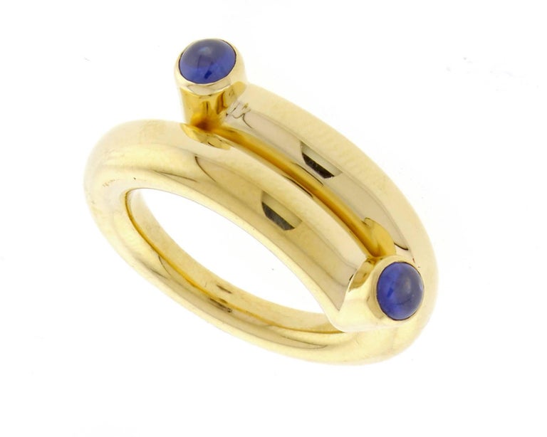 Tiffany & Co. Jean Schlumberger Cabochon Sapphire Single Coil Ring (3 ...