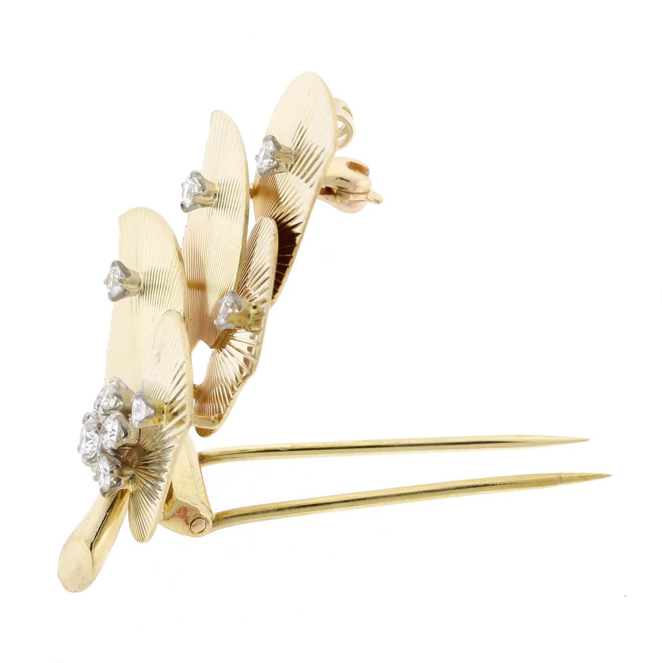 Cartier Retro-Modern Diamond Leaf Clip Brooch | Pampillonia Jewelers ...