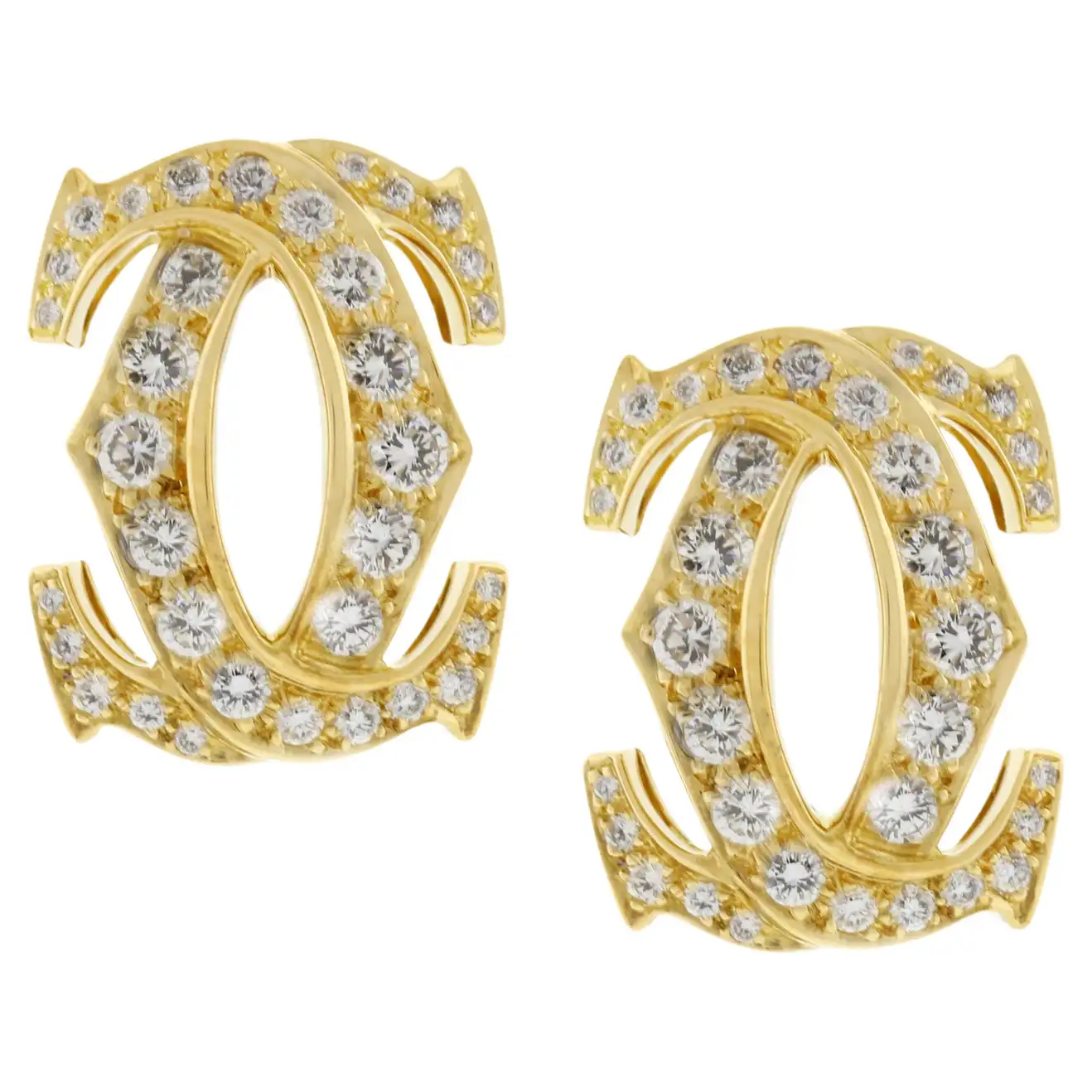 Cartier Double C Diamond Penelope Earring by Cartier