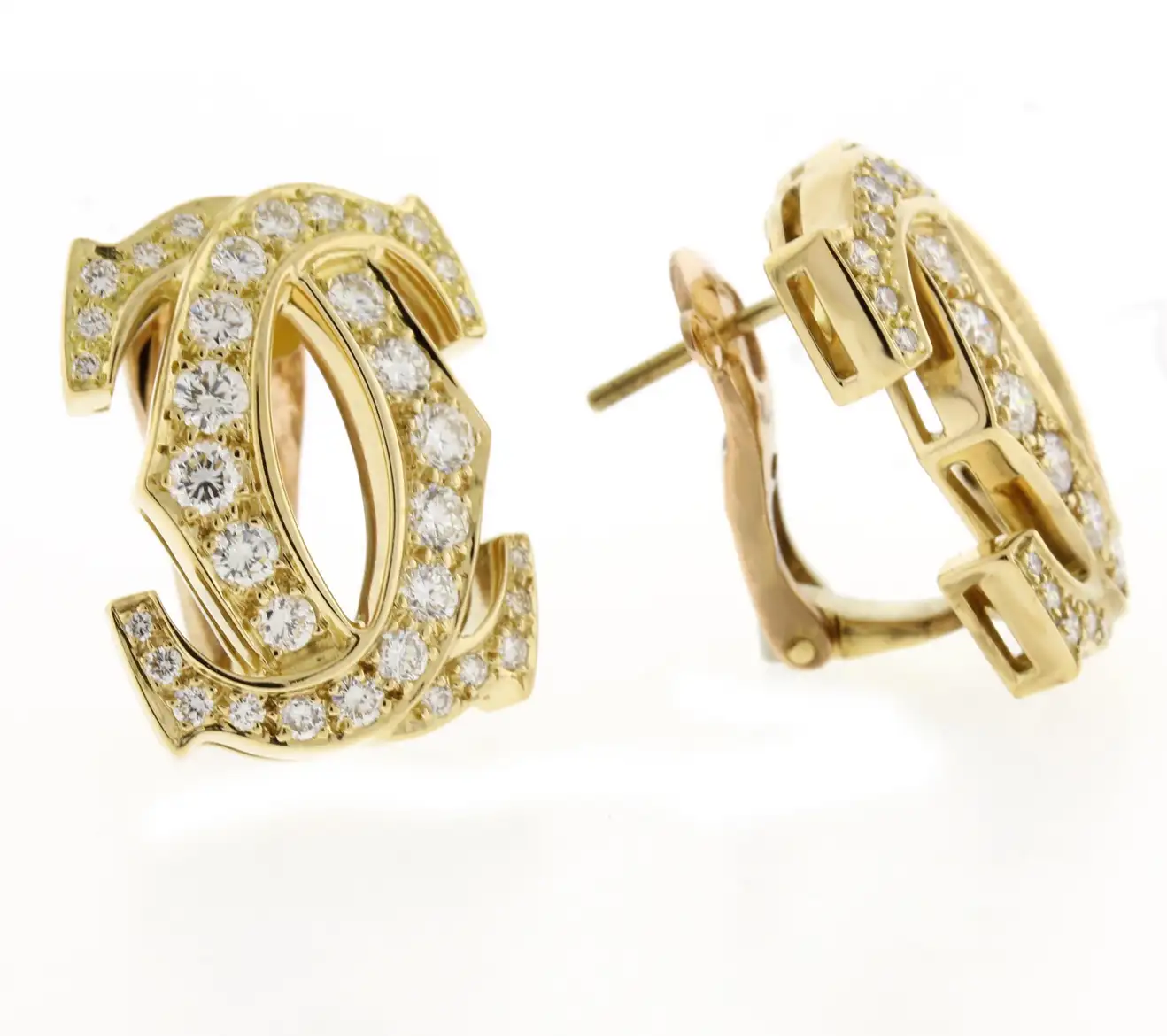 Cartier Double C Diamond Penelope Earring | Pampillonia Jewelers ...