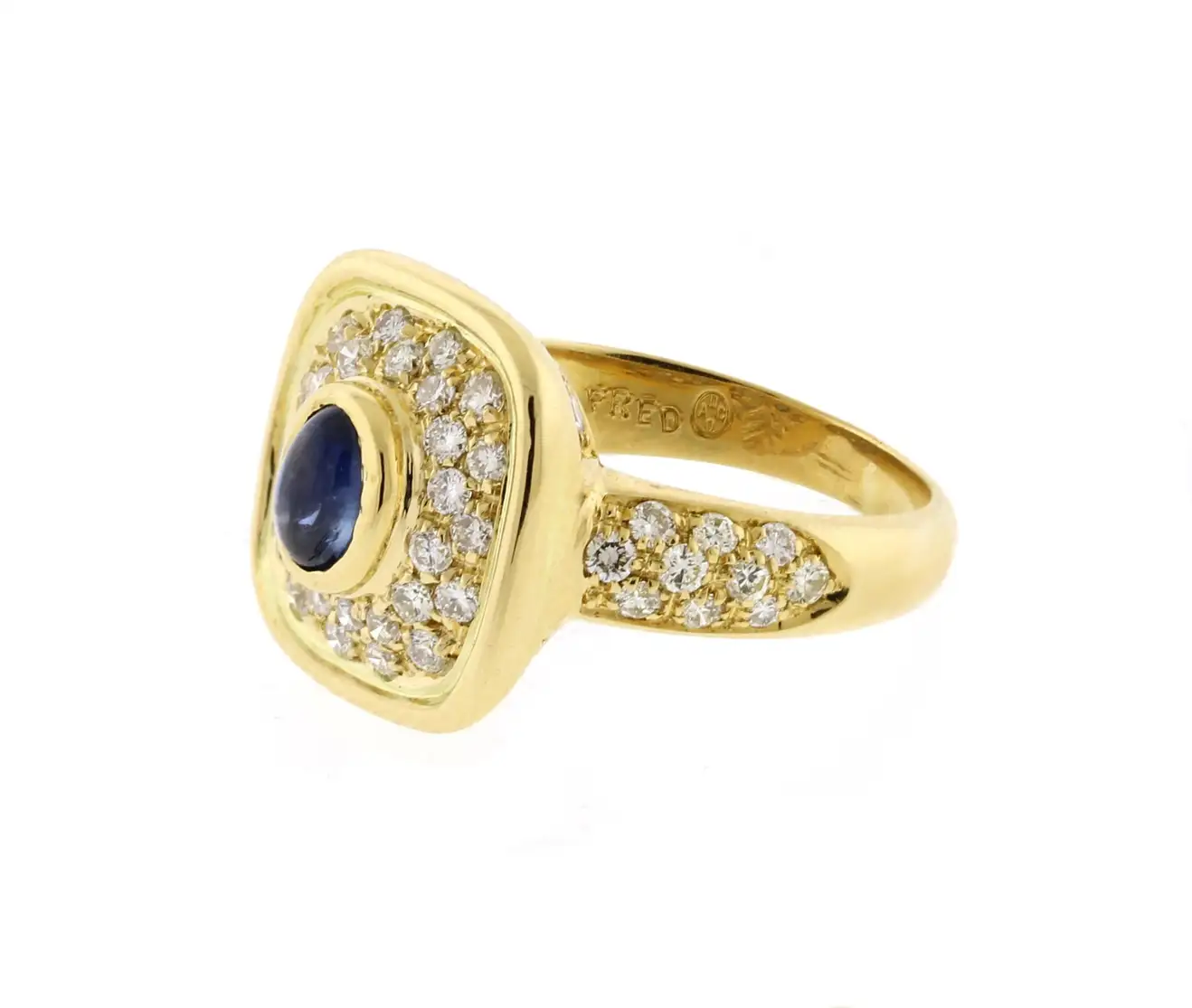 Fred of Paris Sapphire and Diamond Gold Ring