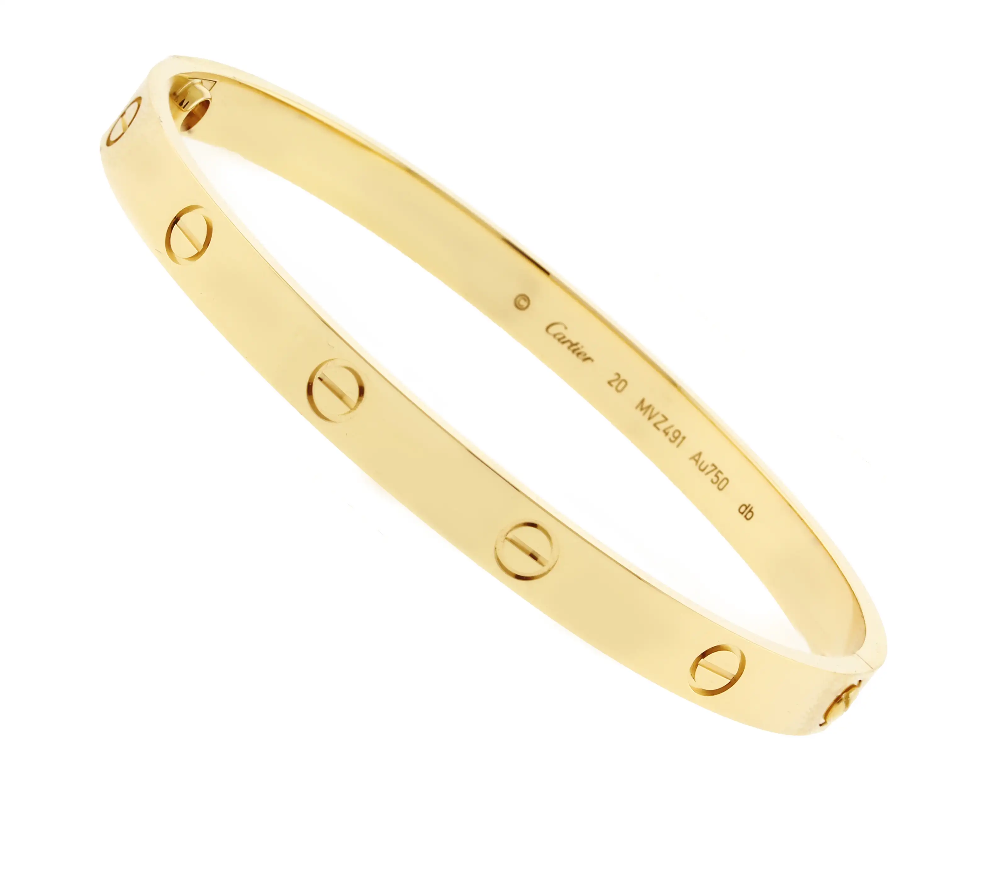 Cartier Love Bracelet 18Kt Yellow Gold Size 20