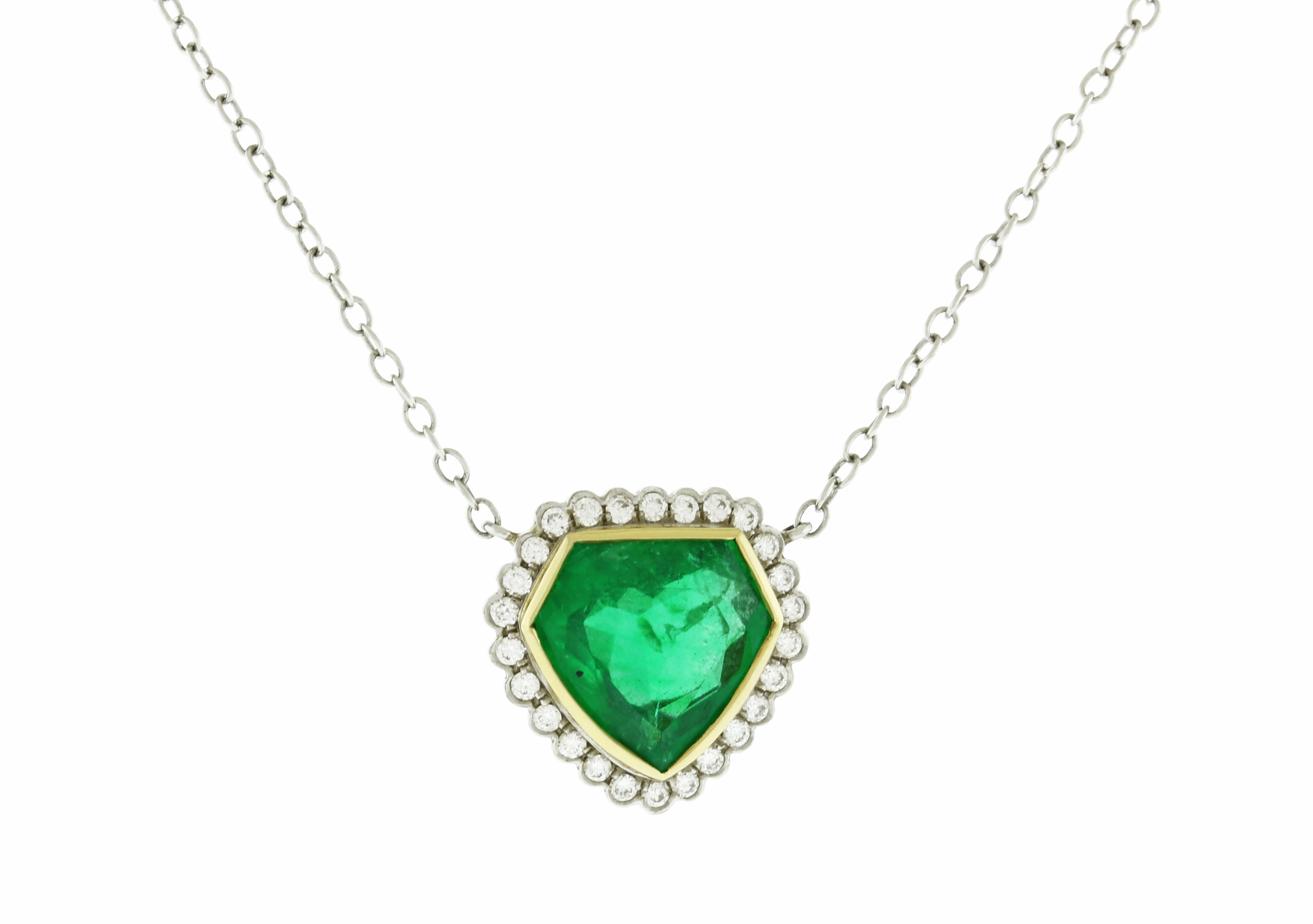 2.65 Carat Emerald Pendant Necklace