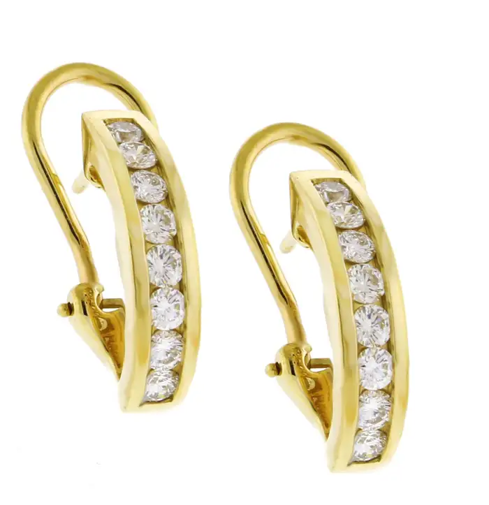 Tiffany & Co. 18kt Gold Hoop Earrings | Pampillonia Jewelers | Estate ...