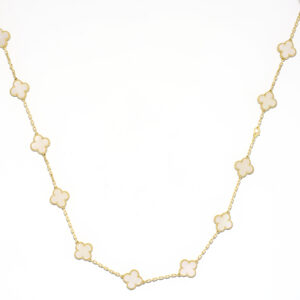 Van Cleef & Arpels Vintage Alhambra 20-Motif Necklace in 18kt Yellow Gold with Mother-of-Pearl