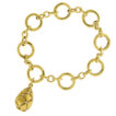Tiffany & Co. 18k Yellow Gold Charm Bracelet with Diamond Egg Locket