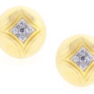 Van Cleef & Arpels Diamond Gold Dome Earrings in gold with diamonds